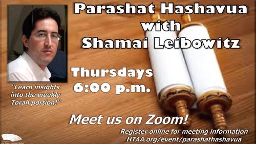 Banner Image for Parashat Hashavua with Shamai Leibowitz